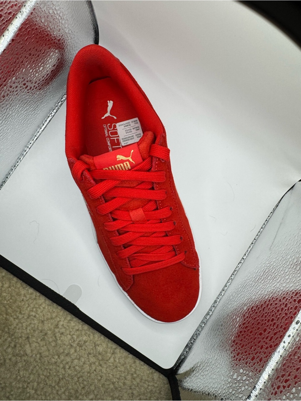Puma Suede Classic Sneakers Red White - Picture 4 of 6